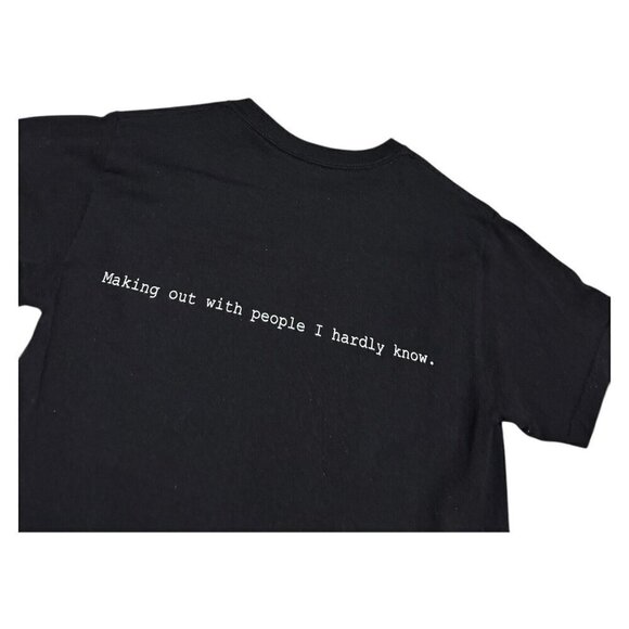 PLEASURES Make Out Skull Black Designer Streetwear Tee Shirt Mens Small - Picture 5 of 5